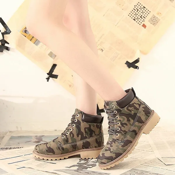 High Quality Ankle Boots Thick Heel Motorcycle Female Martin Boots