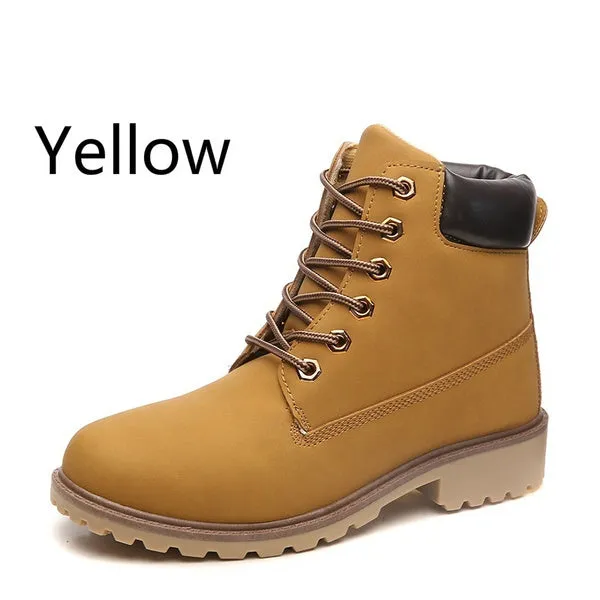 High Quality Ankle Boots Thick Heel Motorcycle Female Martin Boots