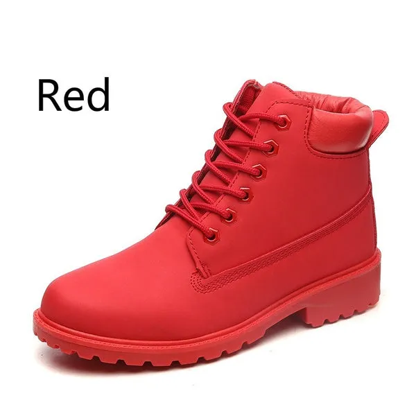 High Quality Ankle Boots Thick Heel Motorcycle Female Martin Boots
