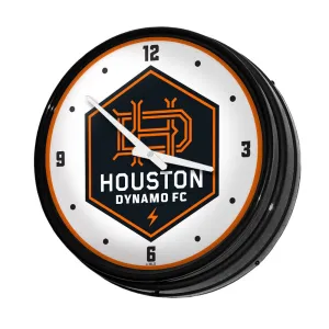 Houston Dynamo: Retro Lighted Wall Clock