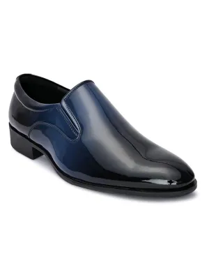 Hydes N Hues Men Blue Solid Formal Shoes