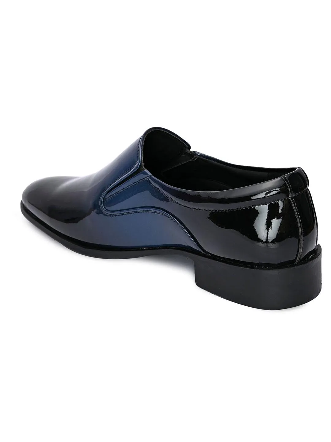 Hydes N Hues Men Blue Solid Formal Shoes