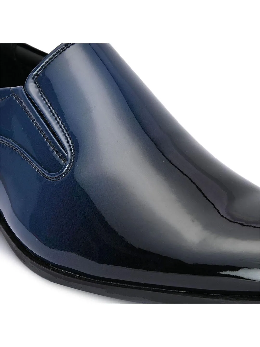 Hydes N Hues Men Blue Solid Formal Shoes