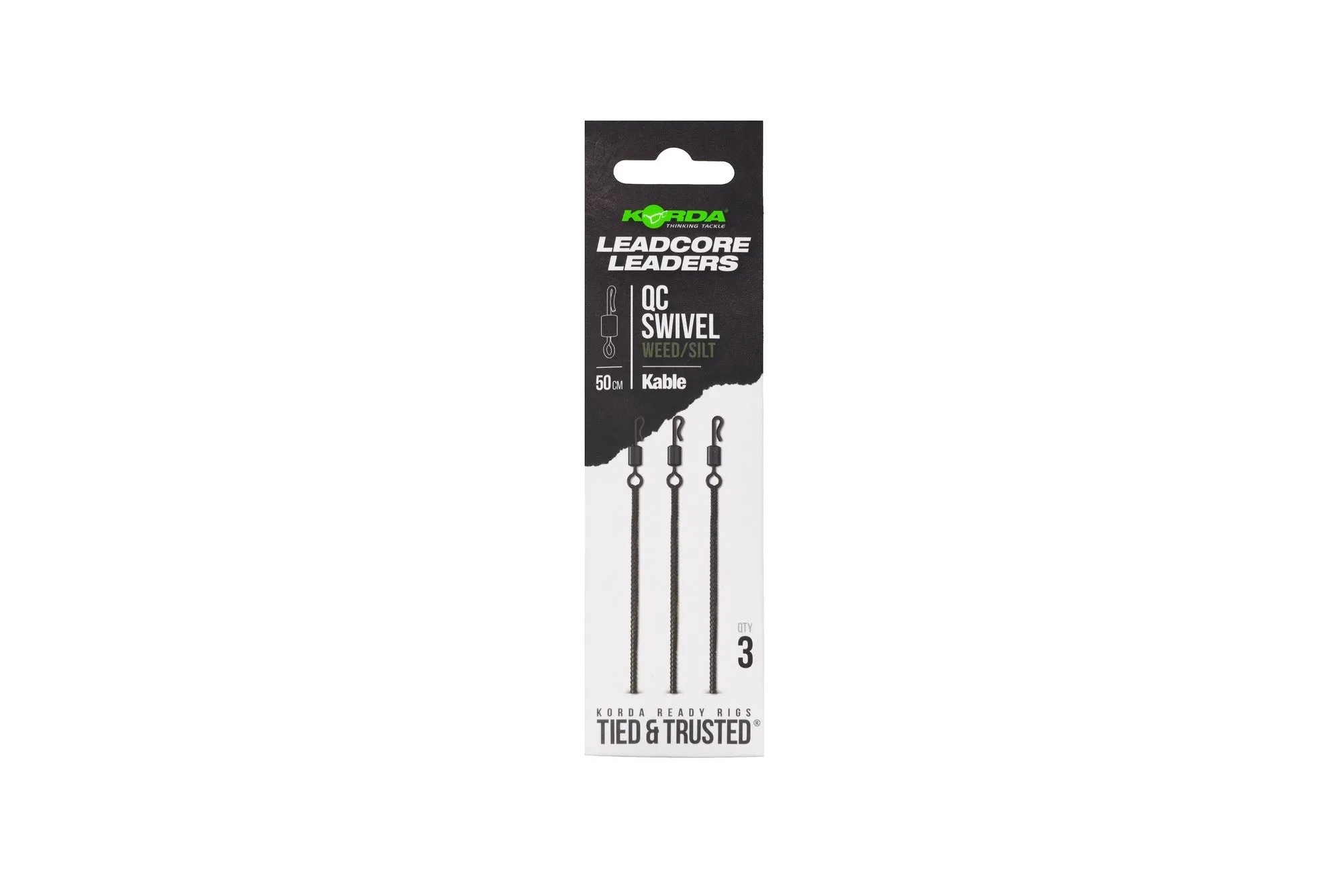 Korda Kable Leadcore Leader QC Swivel 50cm