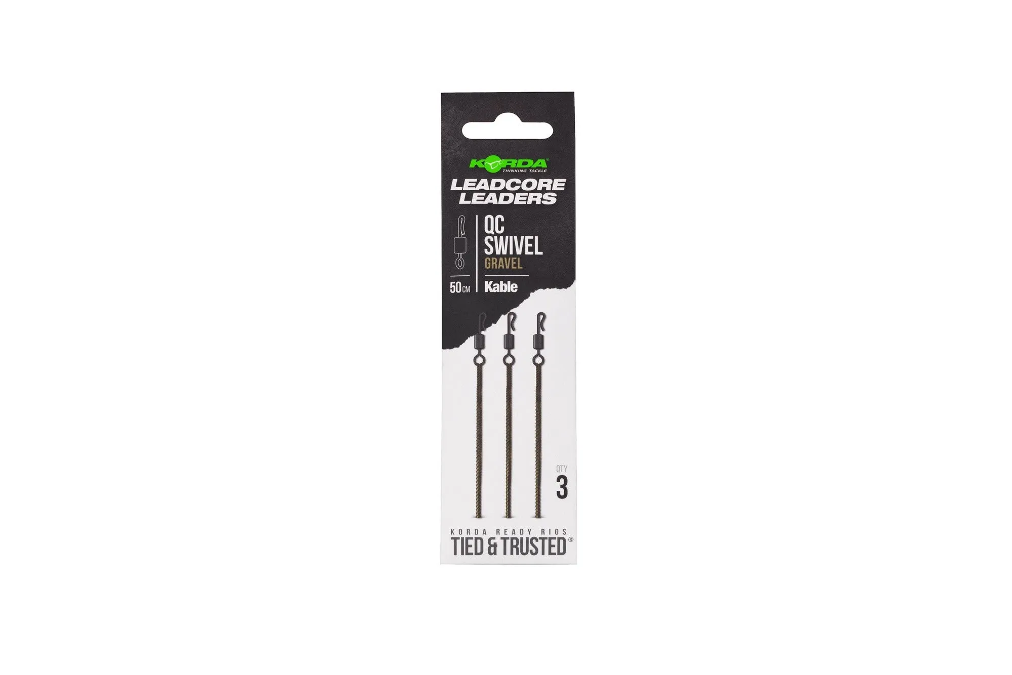 Korda Kable Leadcore Leader QC Swivel 50cm