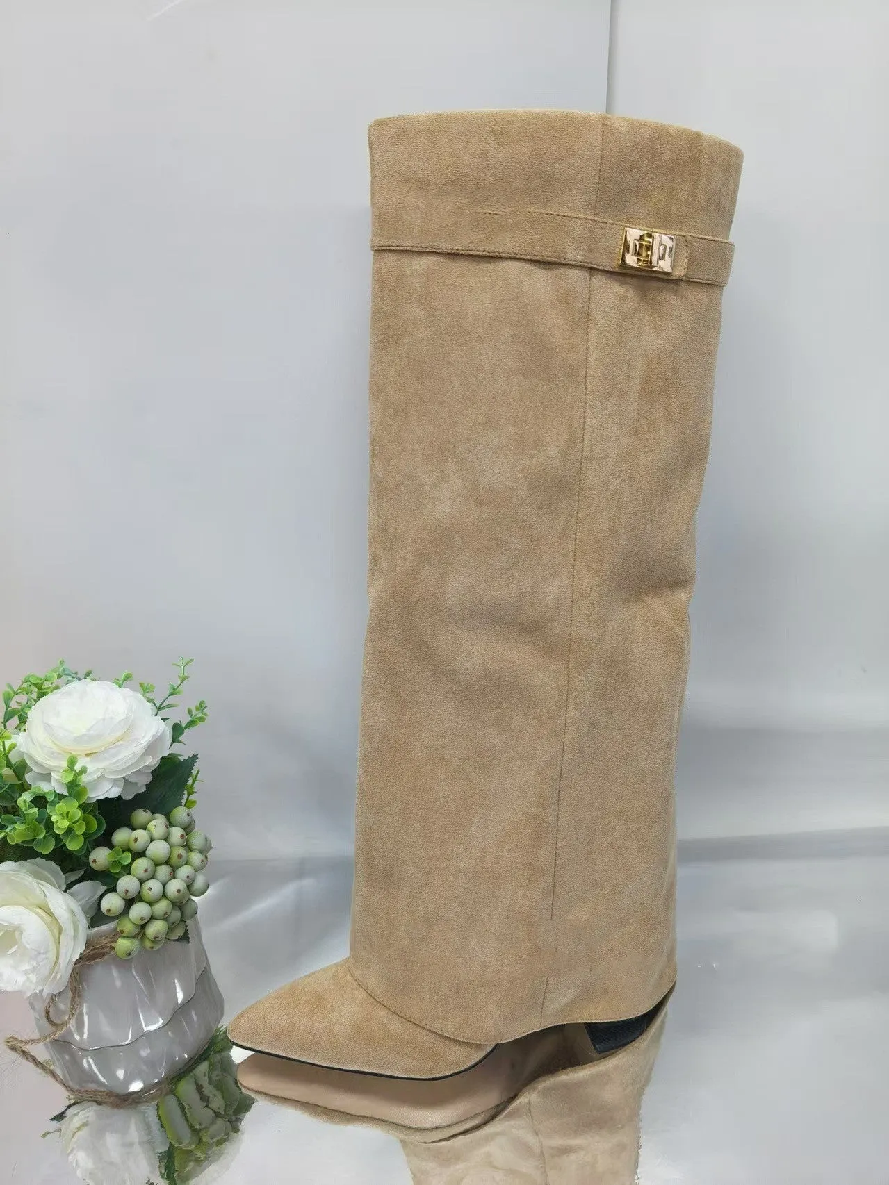 Lock Pants Knight Mid-calf Boots