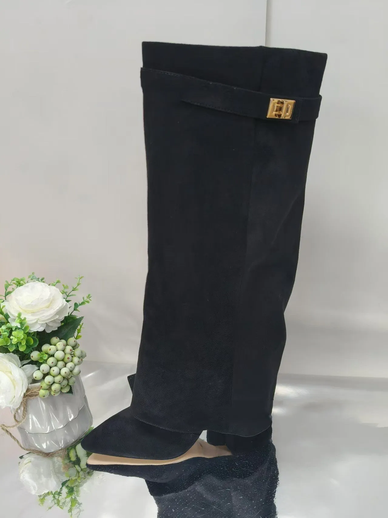 Lock Pants Knight Mid-calf Boots