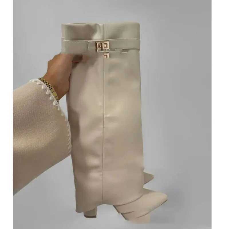 Lock Pants Knight Mid-calf Boots