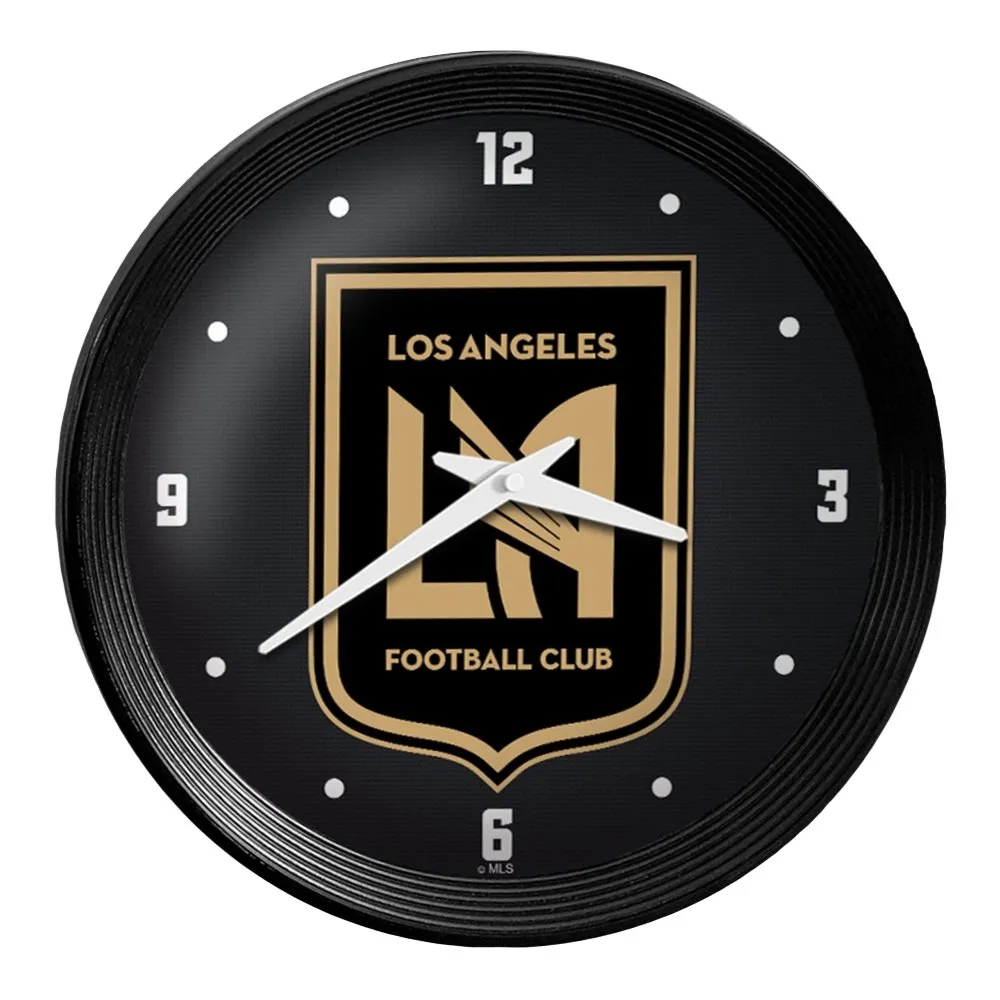 Los Angeles Football Club: Ribbed Frame Wall Clock