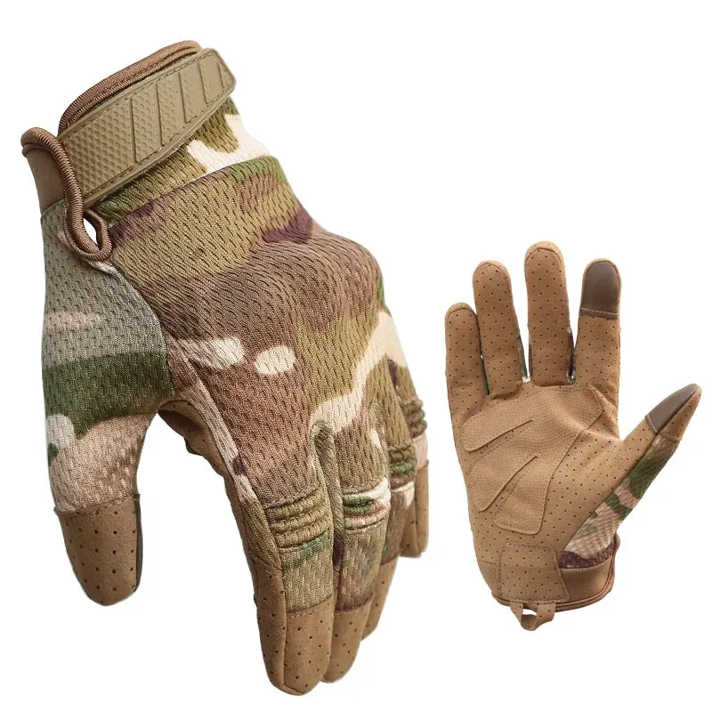 Men's Full Finger Cycling Gloves - Antiskid Screen Touch Racing Gloves for Bike Riding and Outdoor Sports