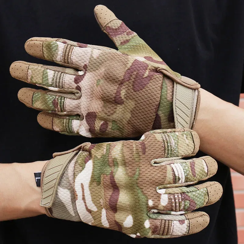 Men's Full Finger Cycling Gloves - Antiskid Screen Touch Racing Gloves for Bike Riding and Outdoor Sports