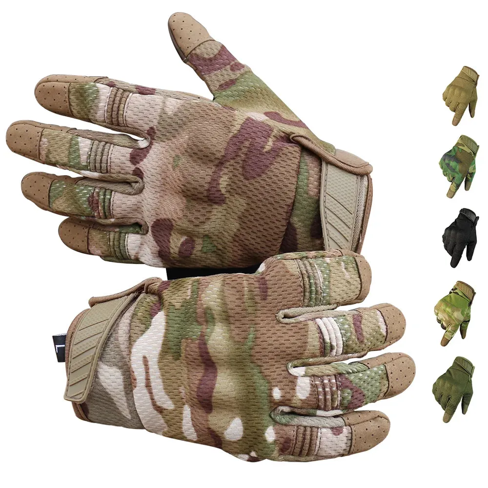 Men's Full Finger Cycling Gloves - Antiskid Screen Touch Racing Gloves for Bike Riding and Outdoor Sports