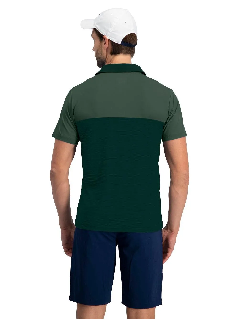 Men's Heathered Two-Tone Golf Polo