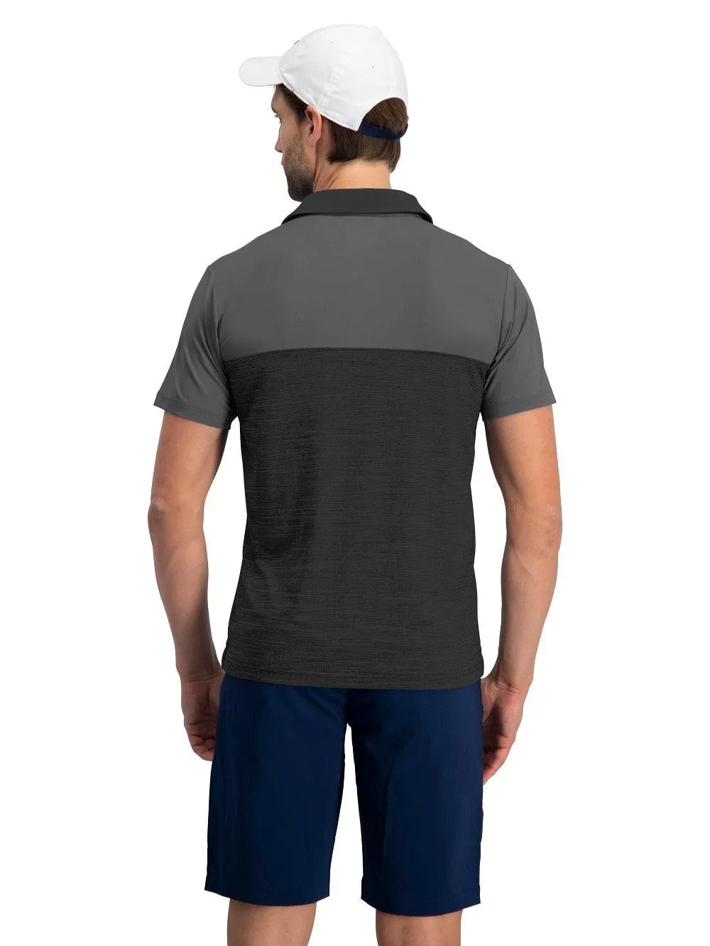 Men's Heathered Two-Tone Golf Polo