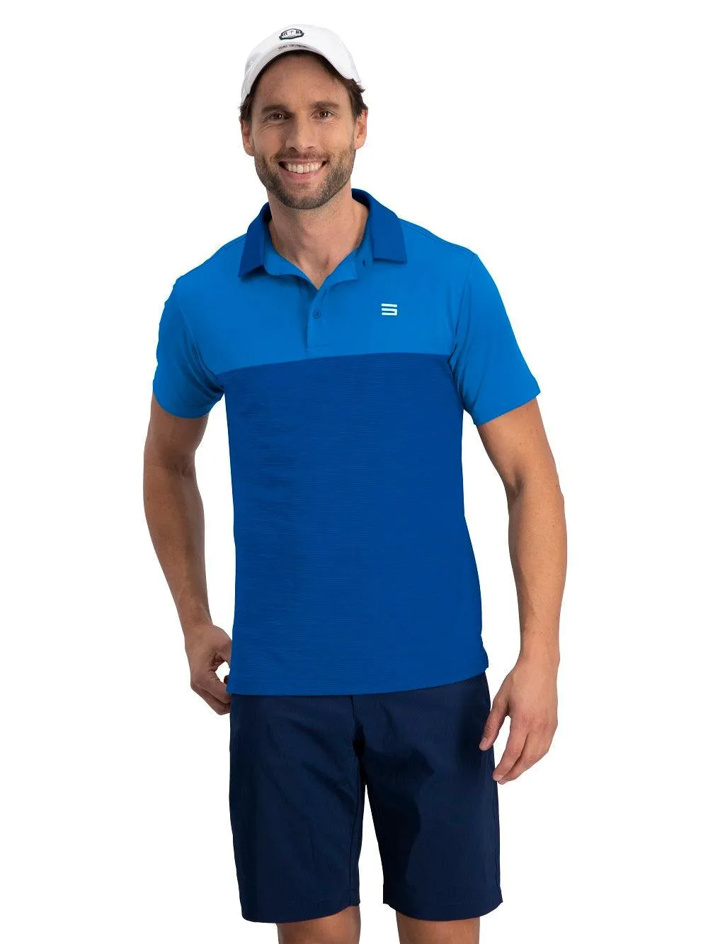 Men's Heathered Two-Tone Golf Polo