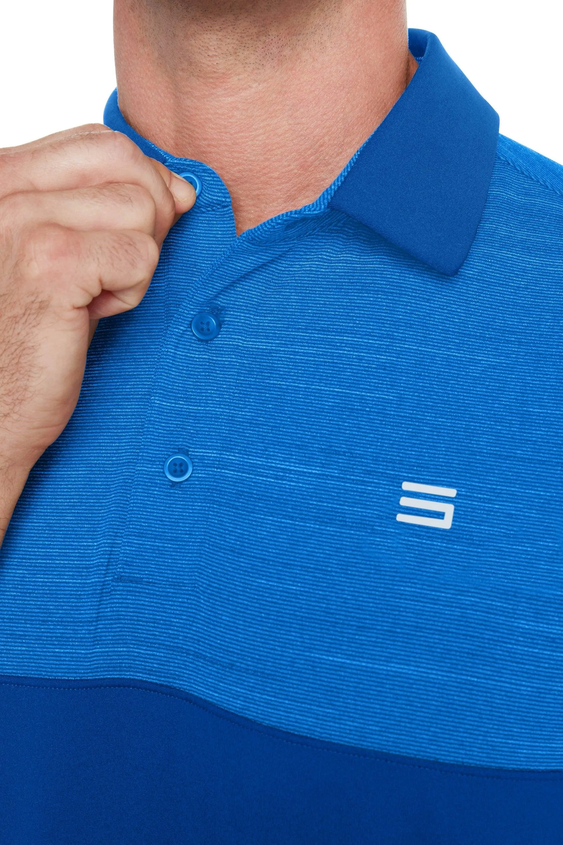 Men's Heathered Two-Tone Golf Polo