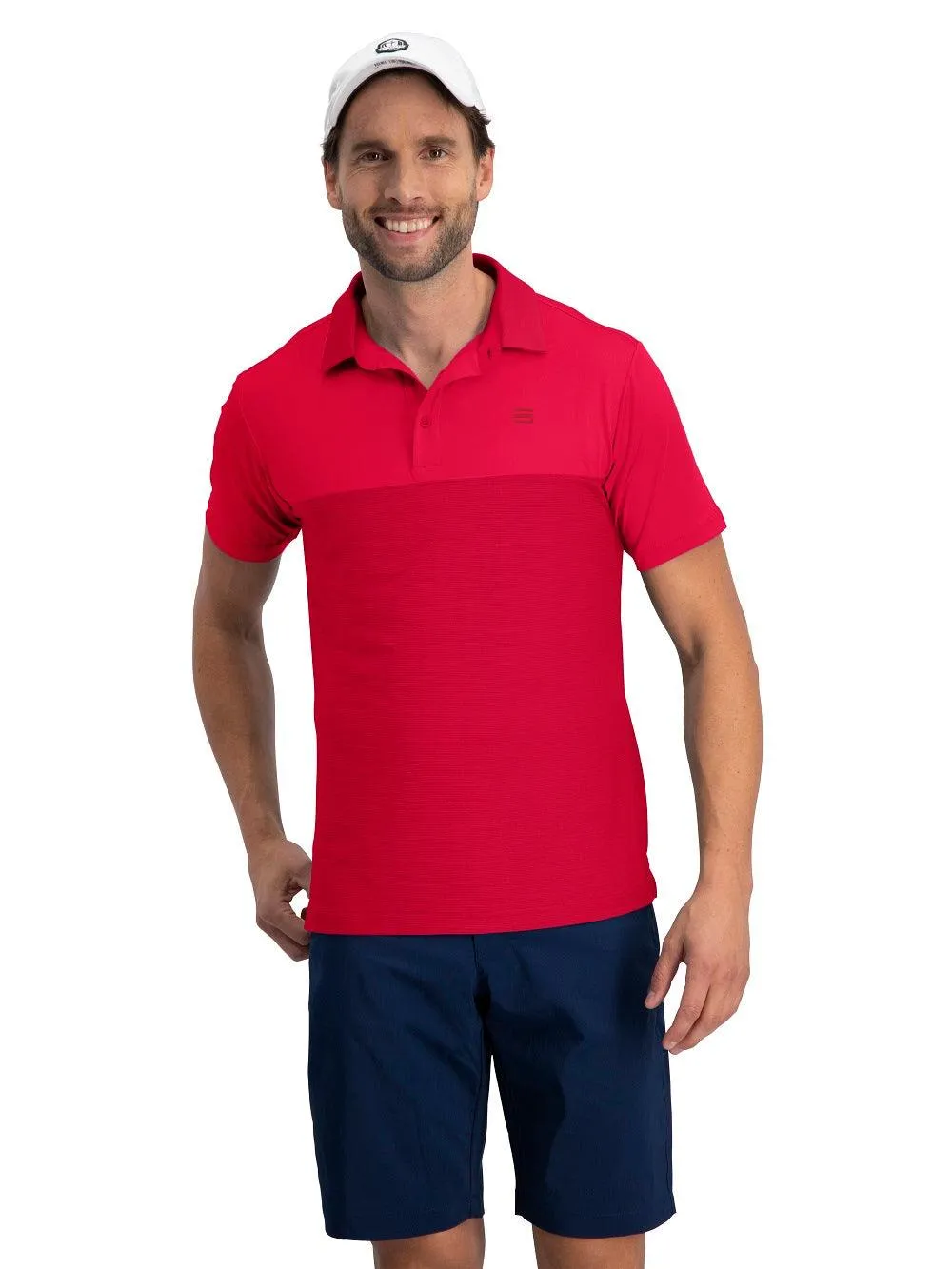 Men's Heathered Two-Tone Golf Polo