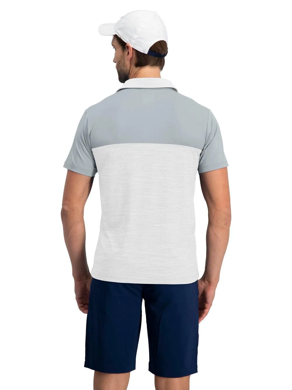 Men's Heathered Two-Tone Golf Polo