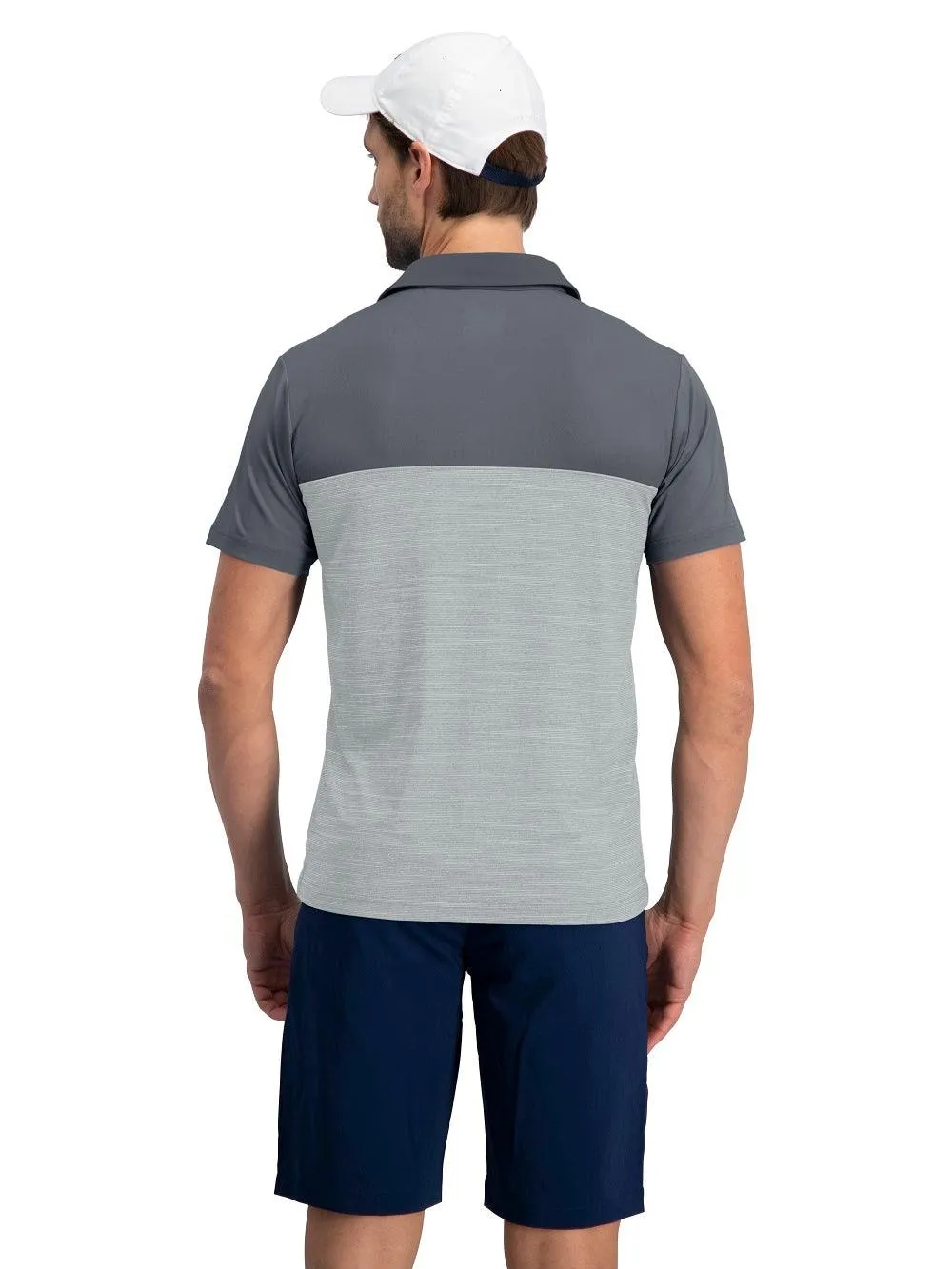 Men's Heathered Two-Tone Golf Polo