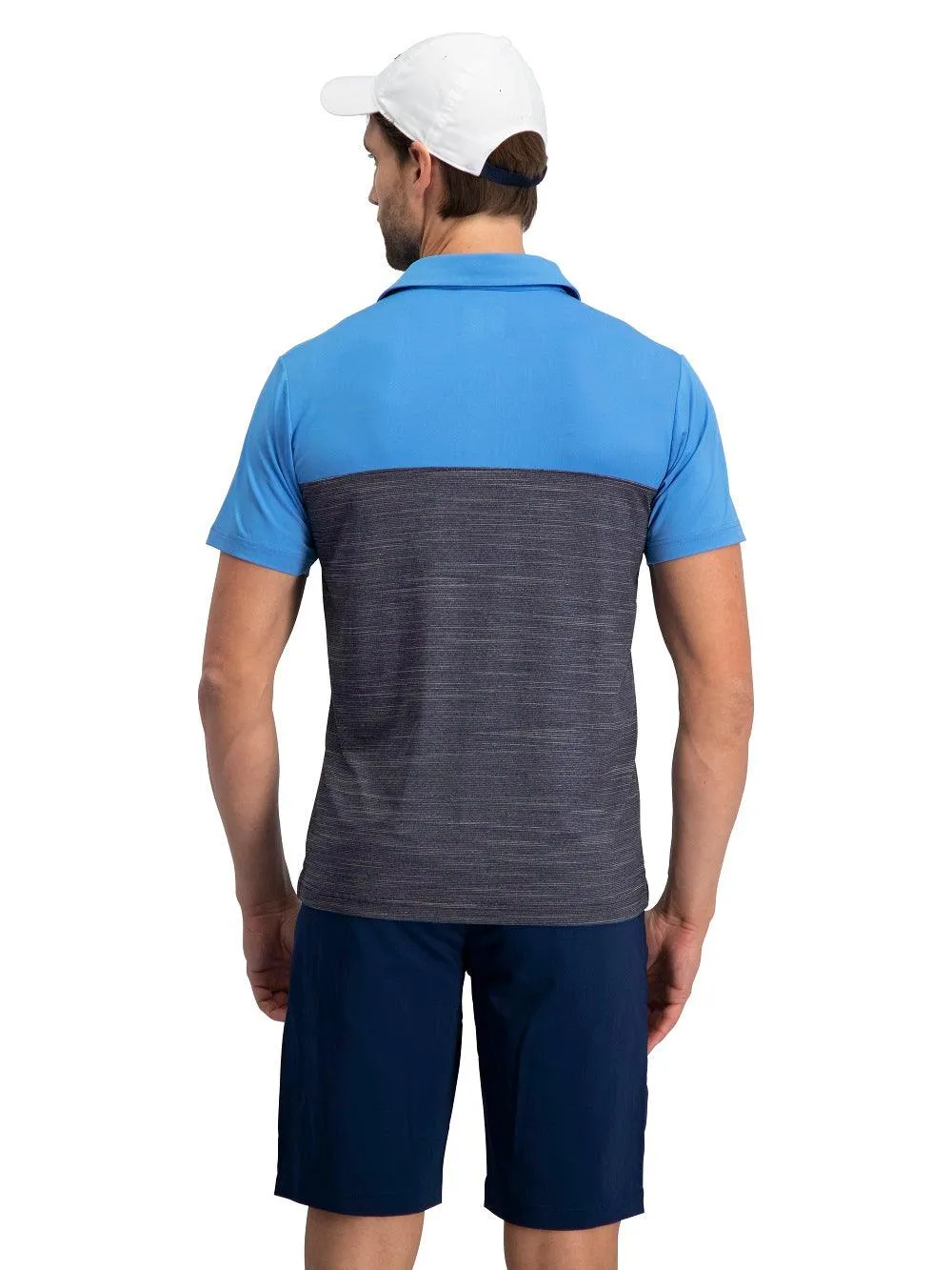 Men's Heathered Two-Tone Golf Polo