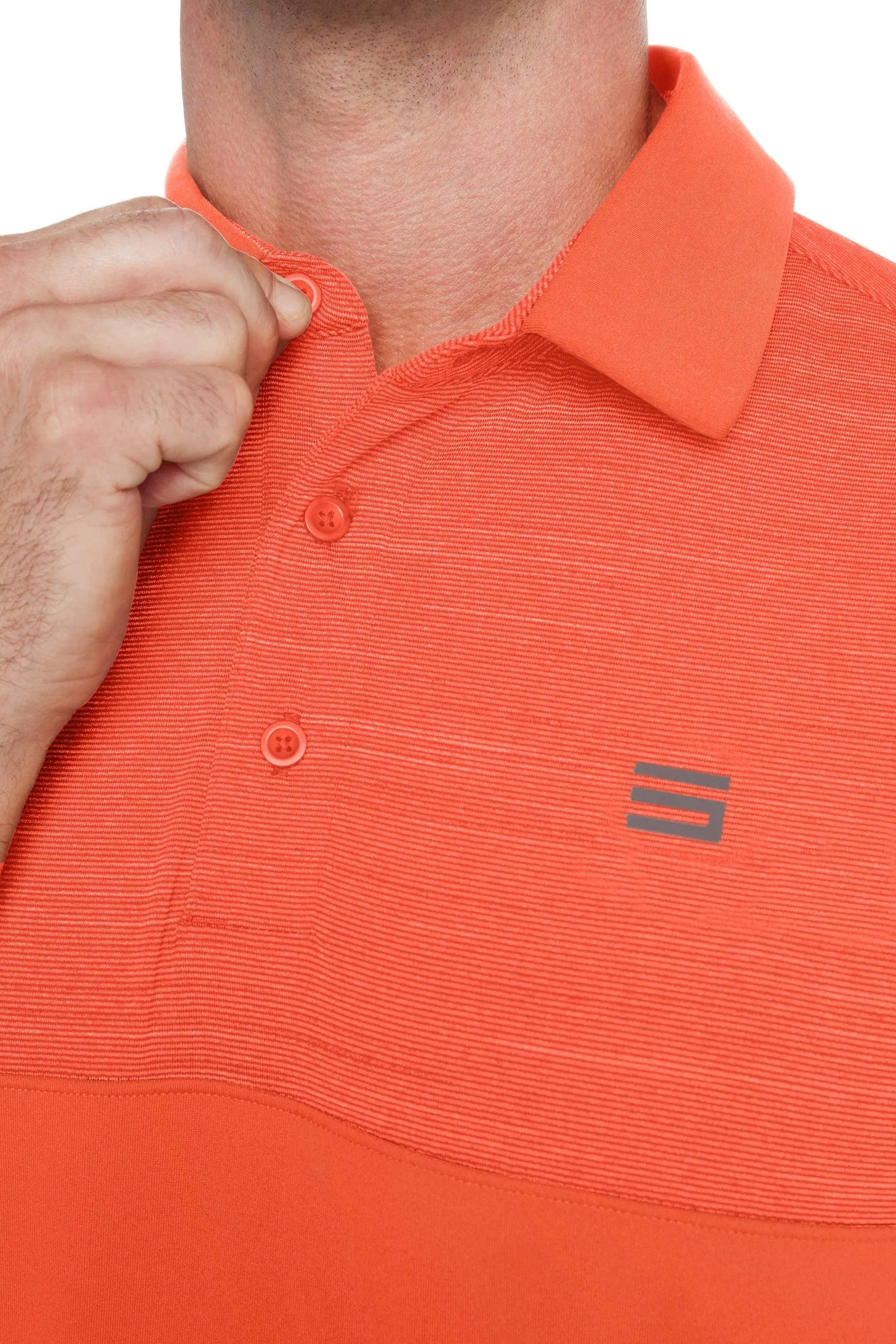 Men's Heathered Two-Tone Golf Polo