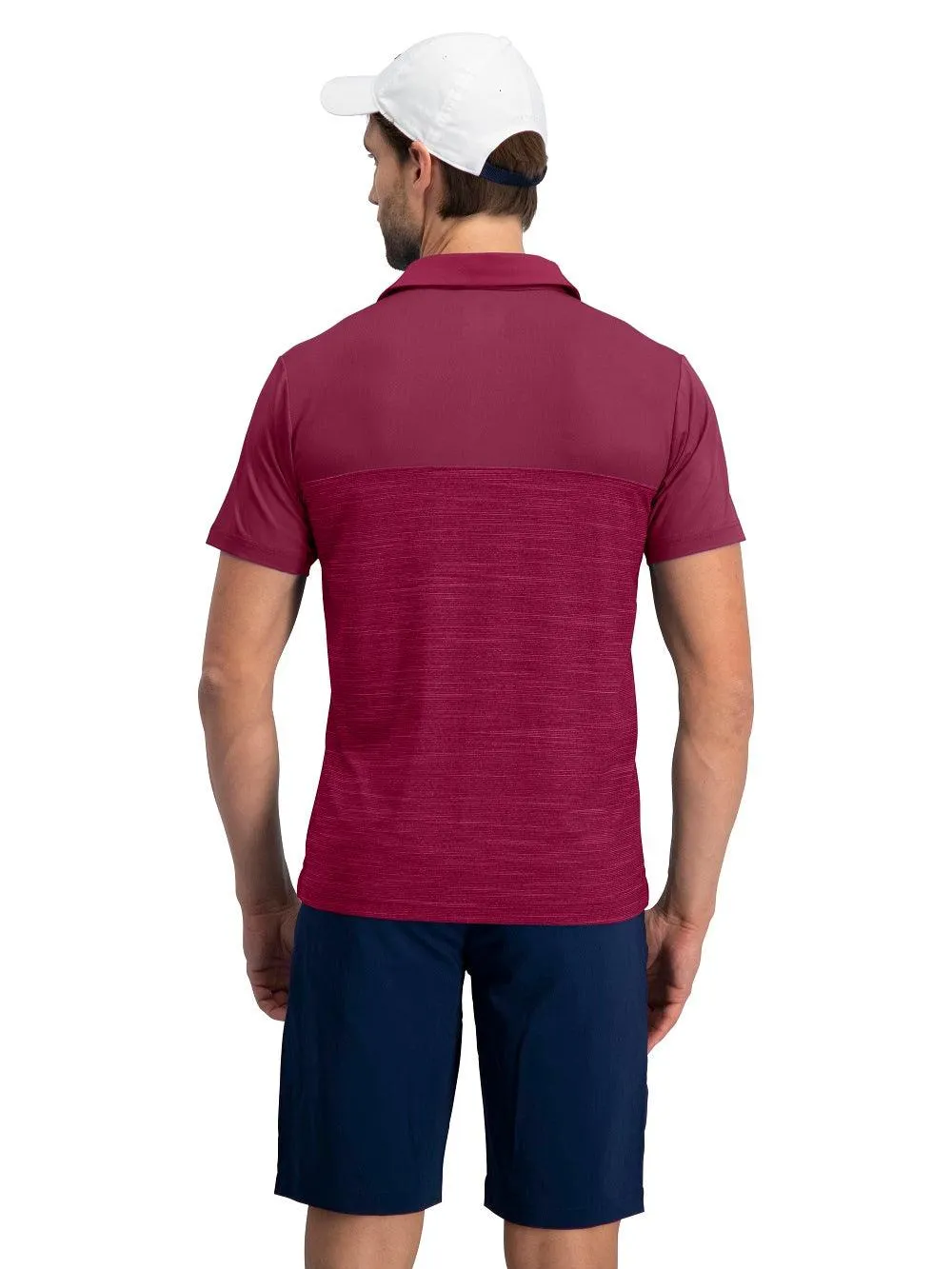 Men's Heathered Two-Tone Golf Polo