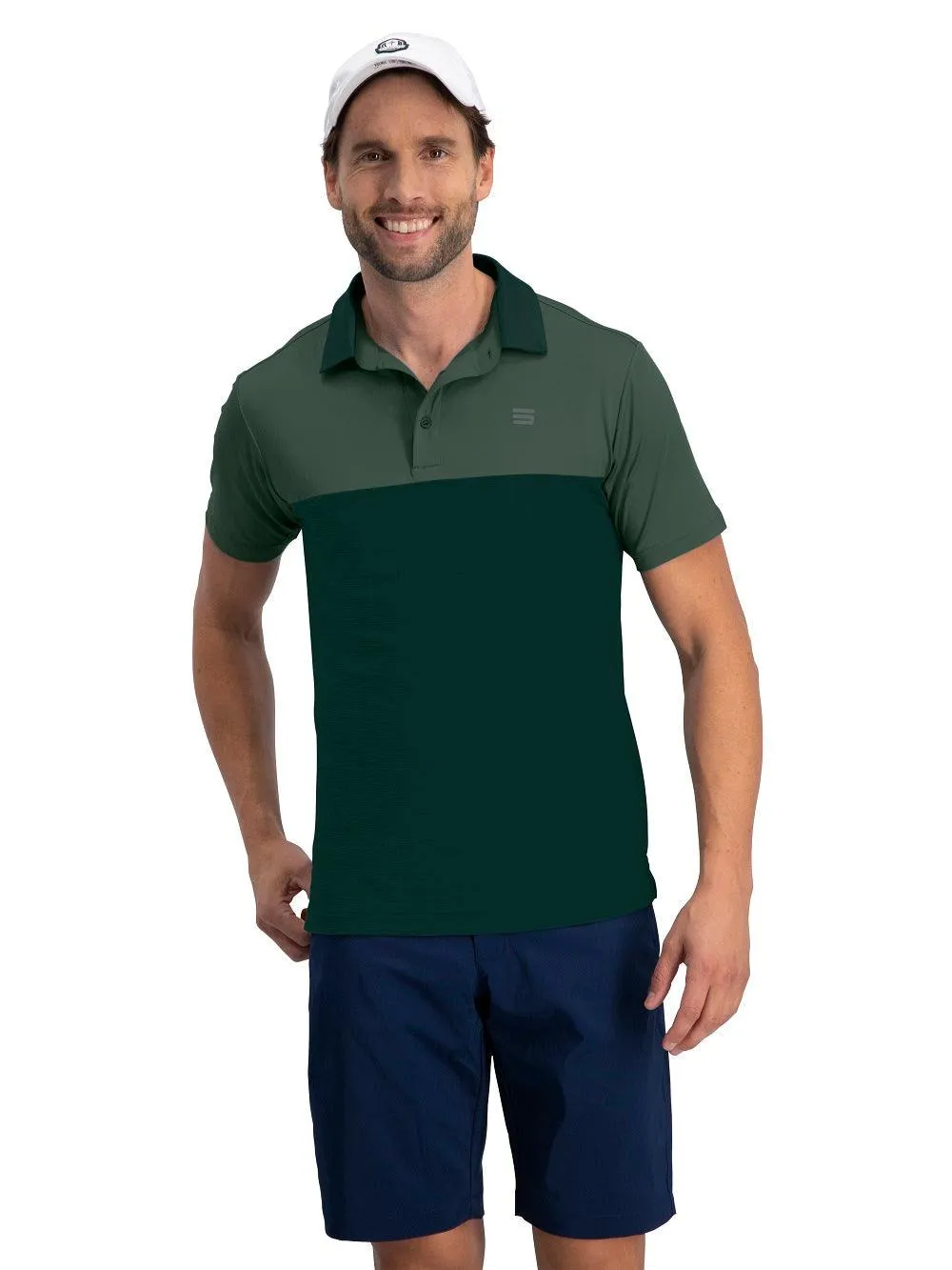 Men's Heathered Two-Tone Golf Polo