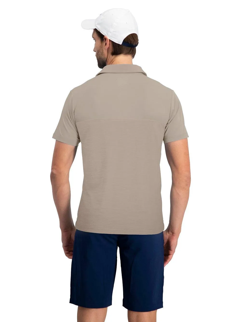Men's Heathered Two-Tone Golf Polo