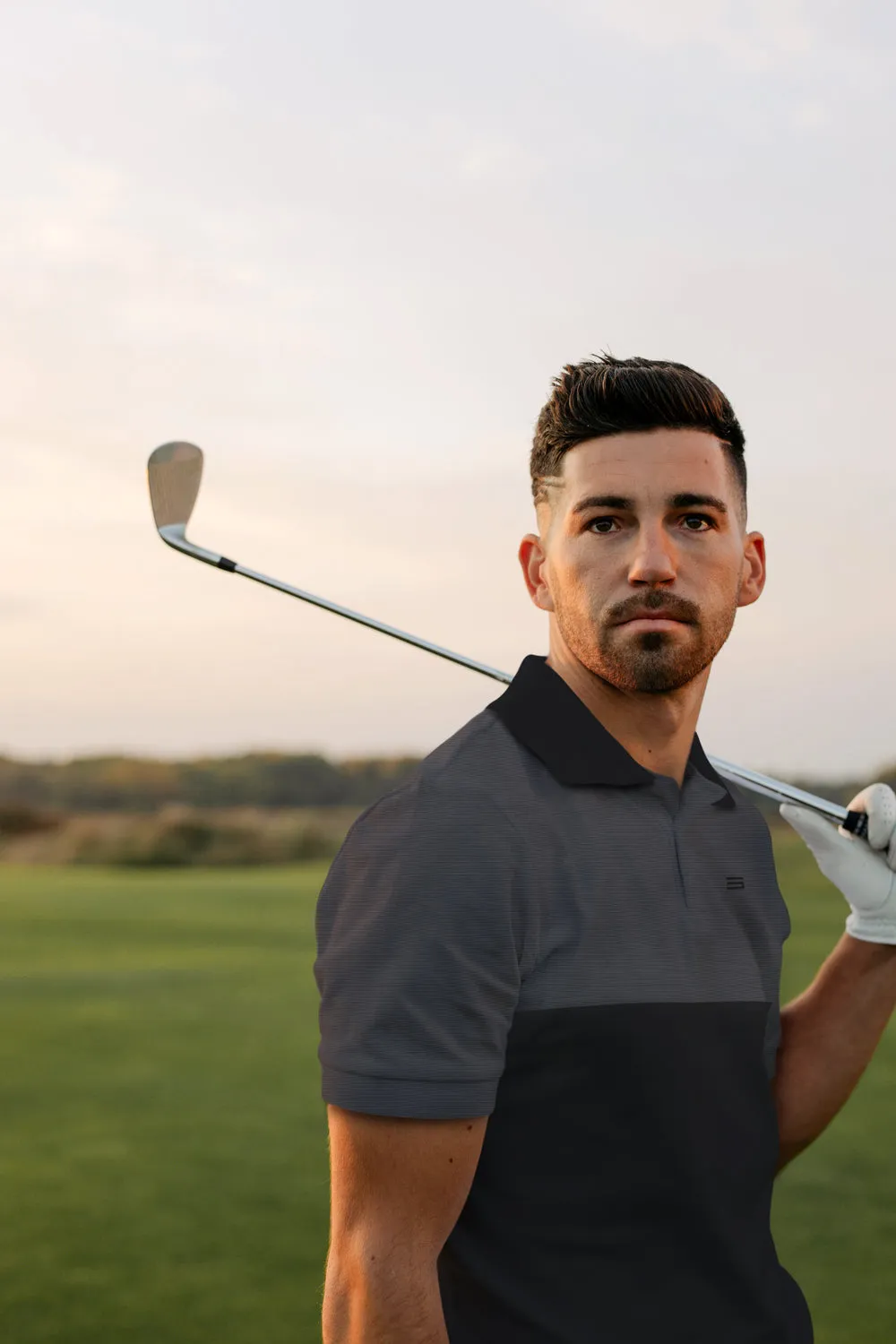 Men's Heathered Two-Tone Golf Polo