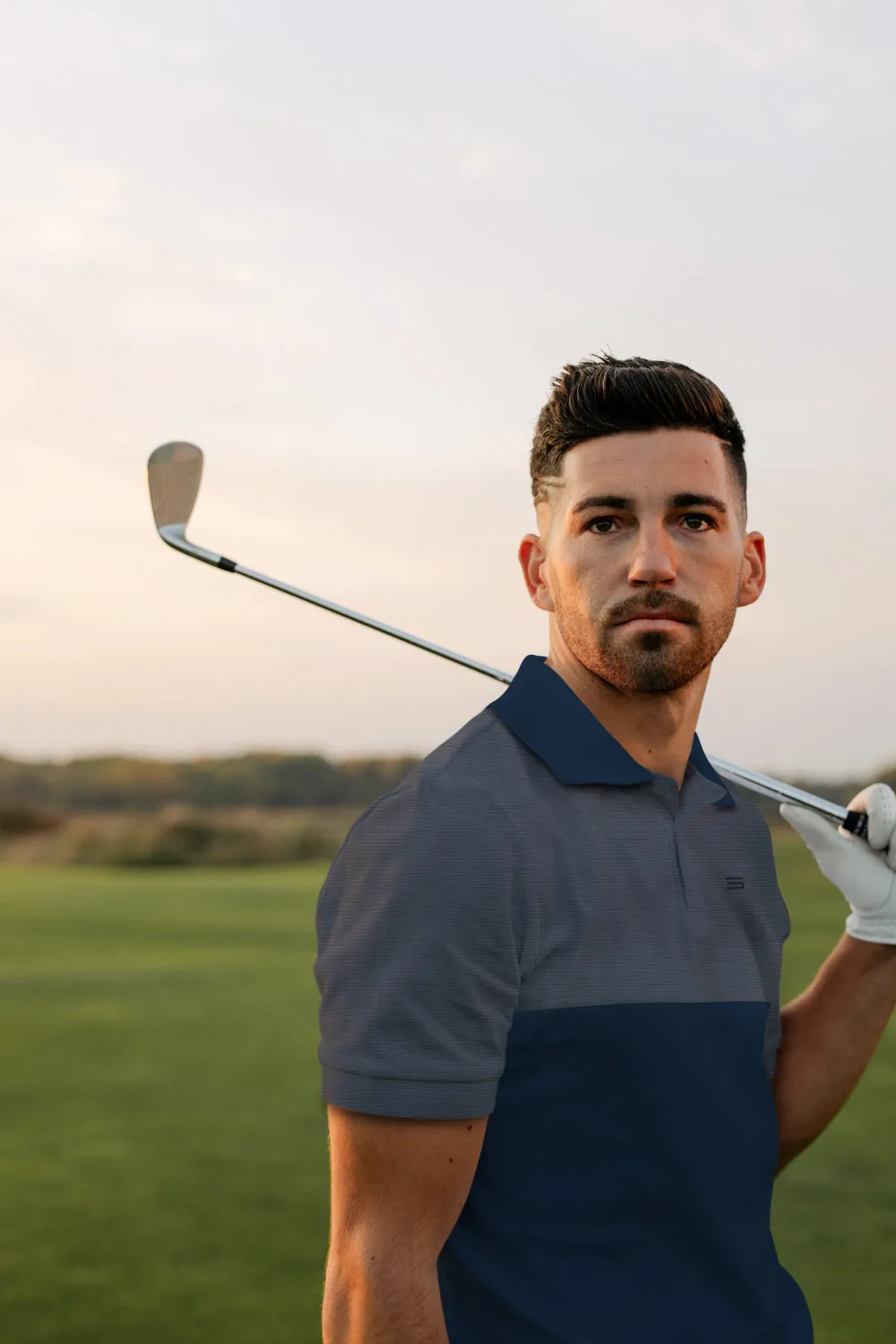 Men's Heathered Two-Tone Golf Polo
