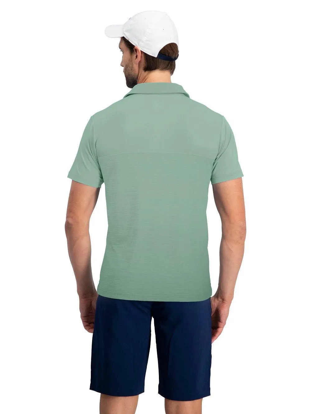 Men's Heathered Two-Tone Golf Polo