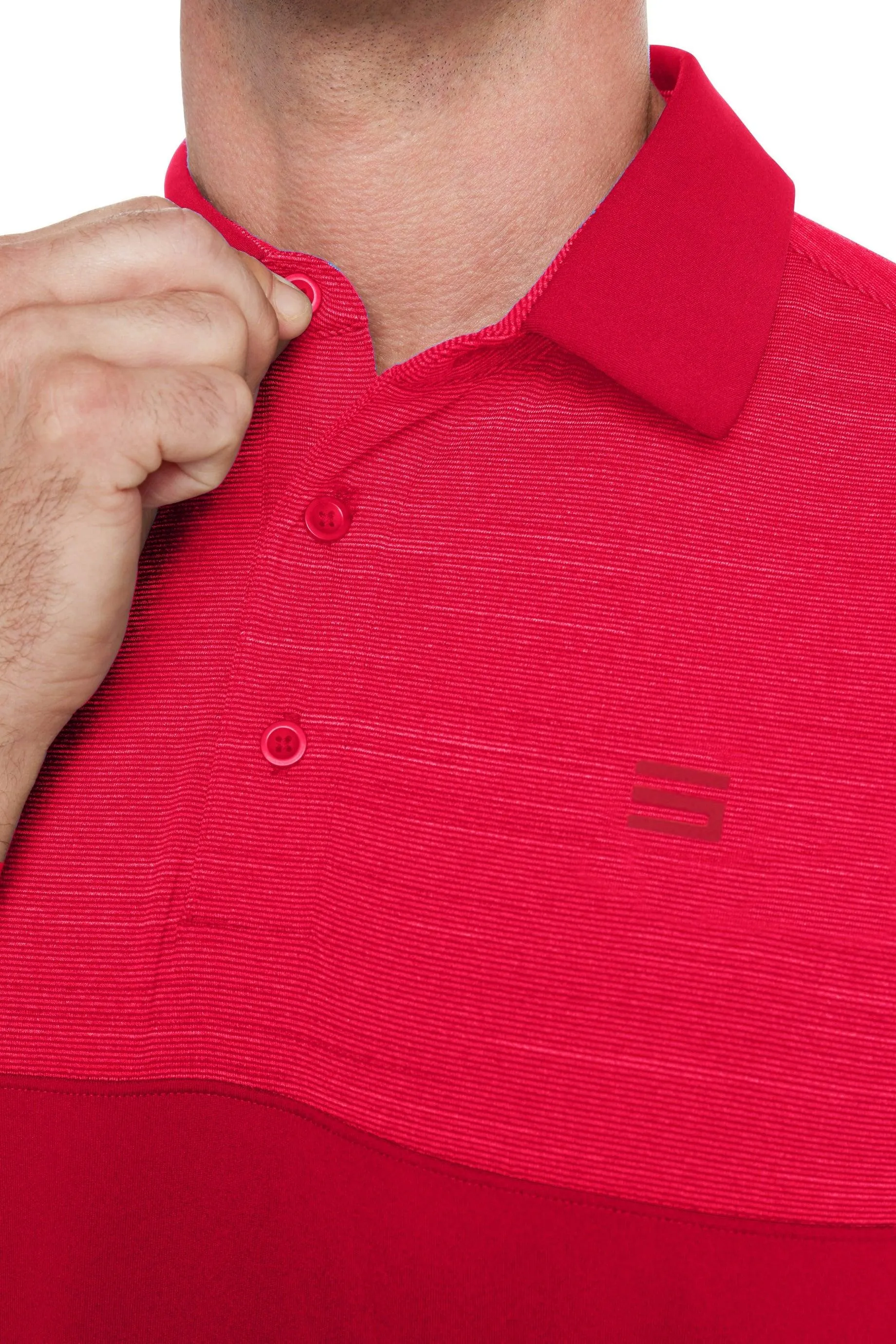 Men's Heathered Two-Tone Golf Polo