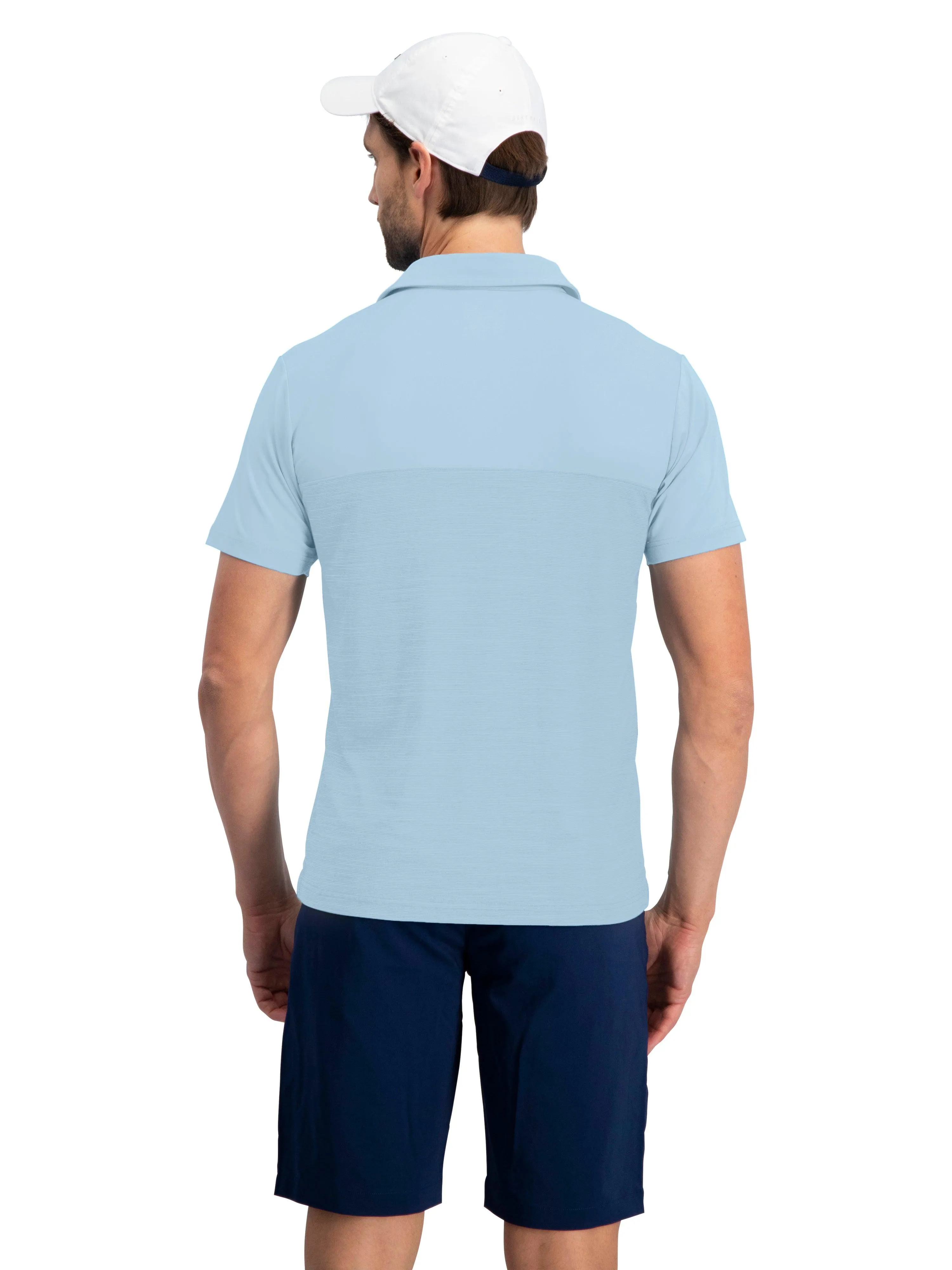 Men's Heathered Two-Tone Golf Polo