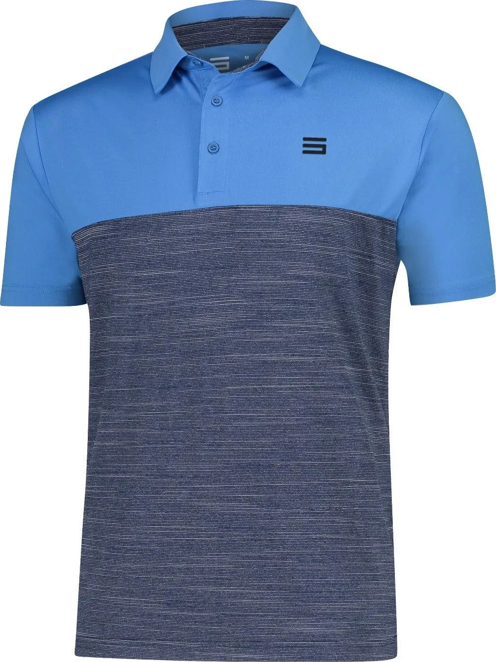 Men's Heathered Two-Tone Golf Polo