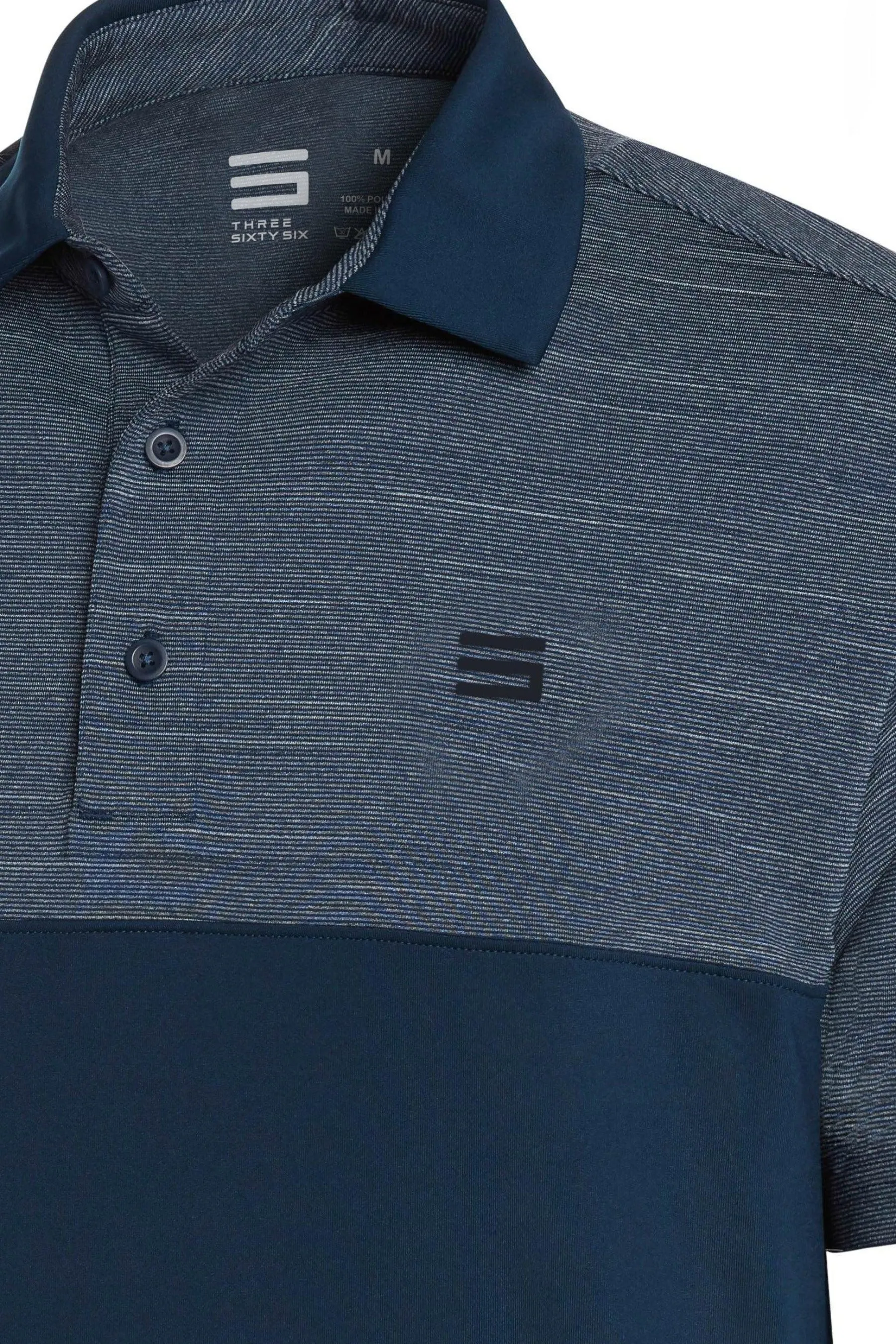 Men's Heathered Two-Tone Golf Polo