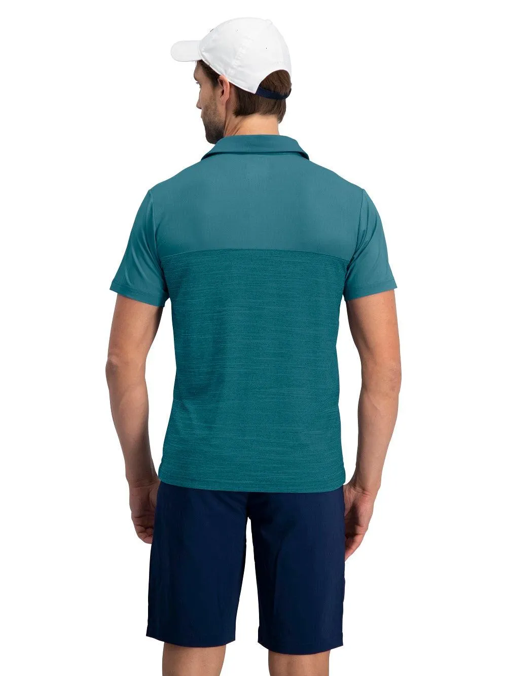 Men's Heathered Two-Tone Golf Polo