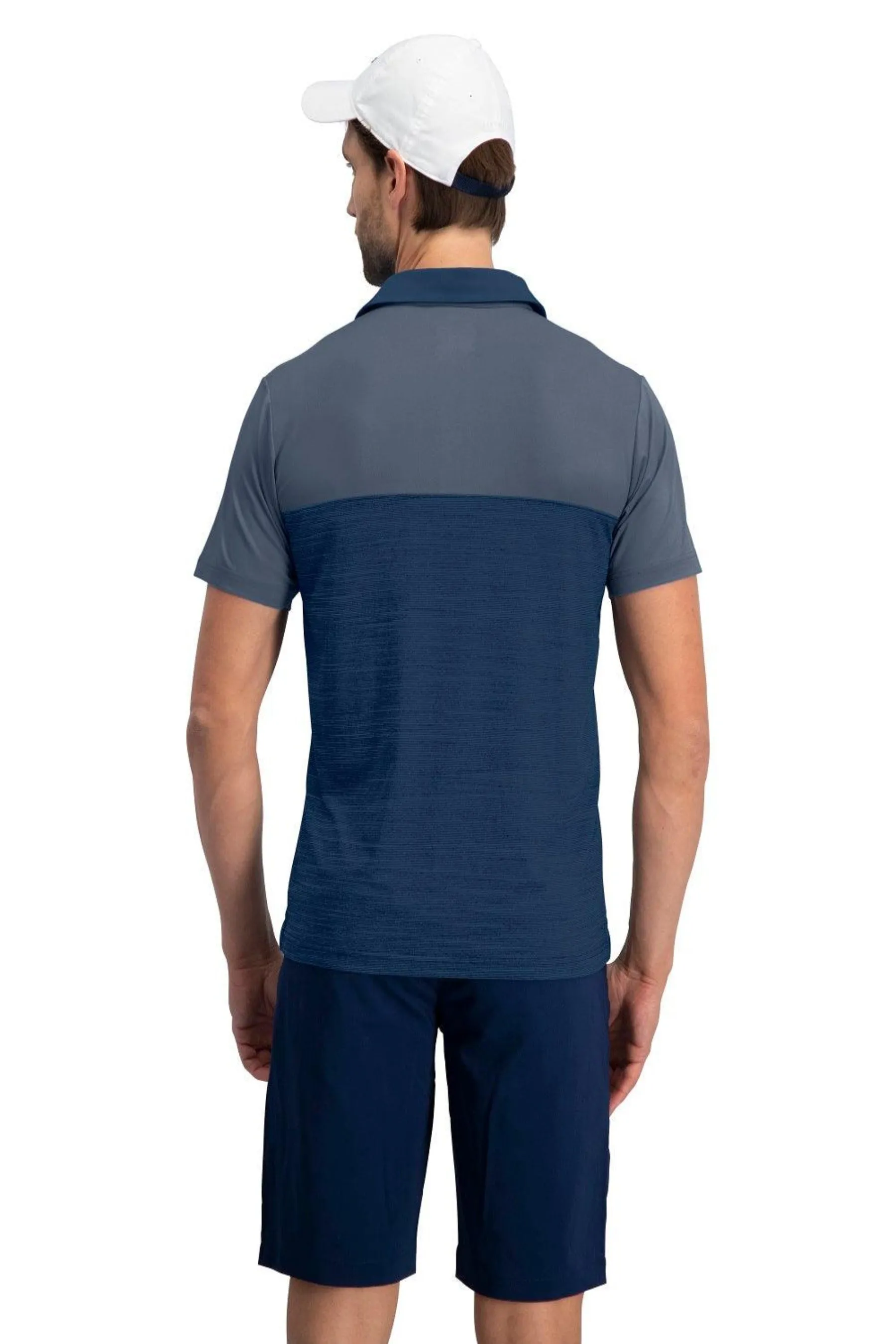 Men's Heathered Two-Tone Golf Polo