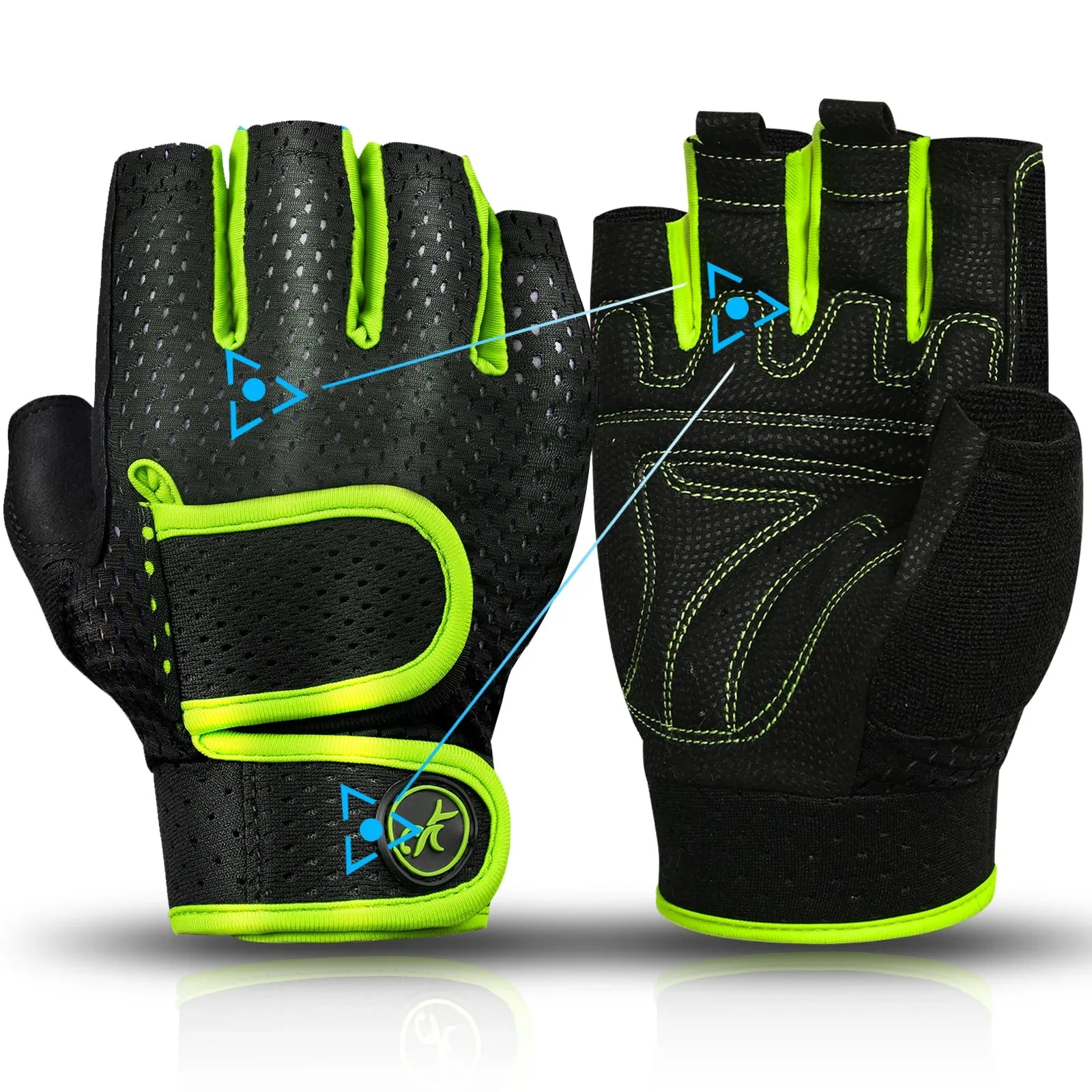 MOREOK Gym Gloves - Non-slip Weight Lifting Gloves