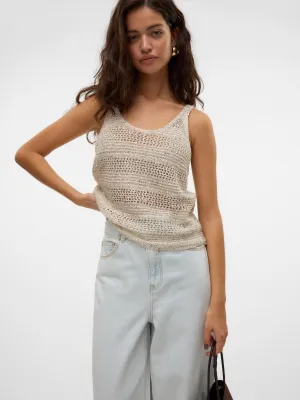 Nova Cream Sequin Knit Vest