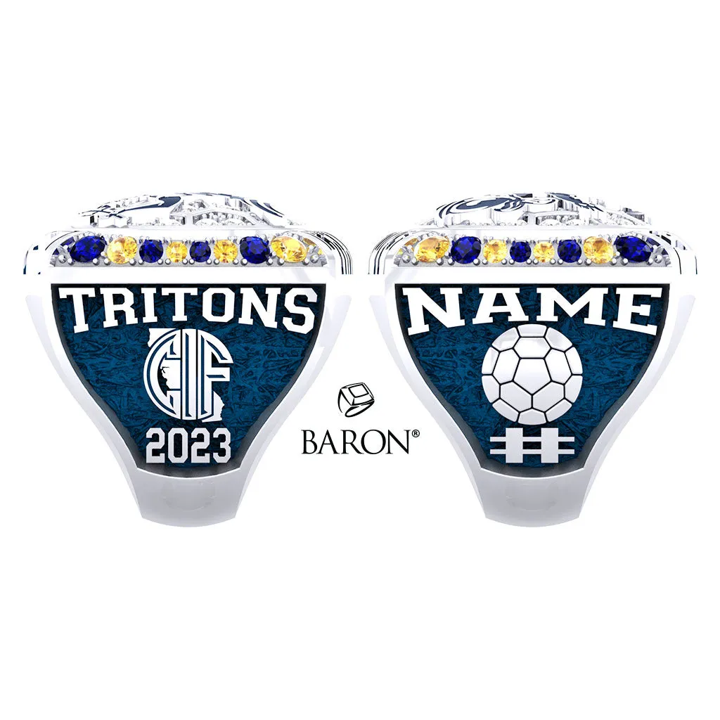 Preuss High School Boys Soccer Championship Ring - Design 1.3