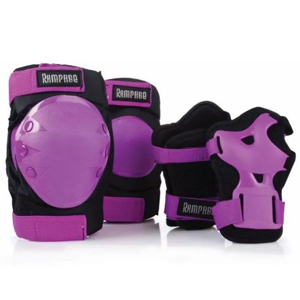 Rampage Knee, Elbow and Wrist Pad Set - Purple