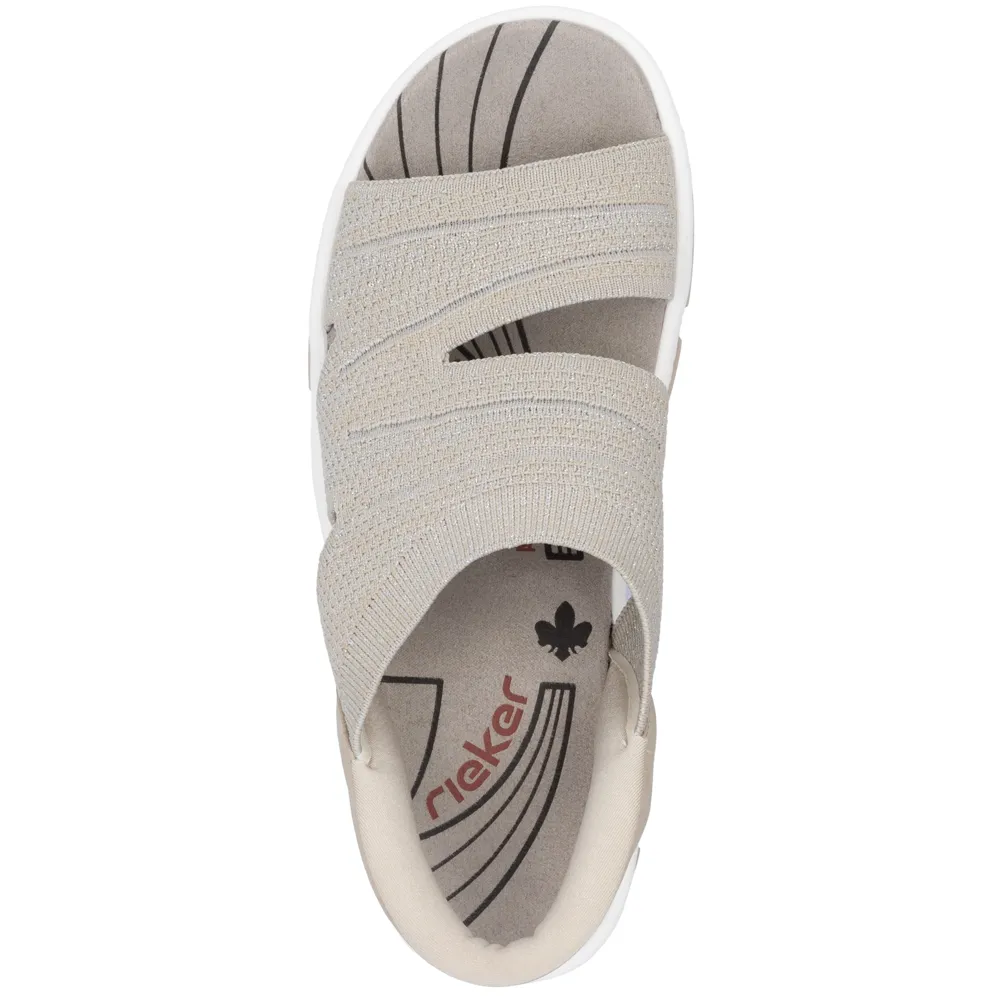 Rieker 68895-64 (Knitup) Stone Sandals