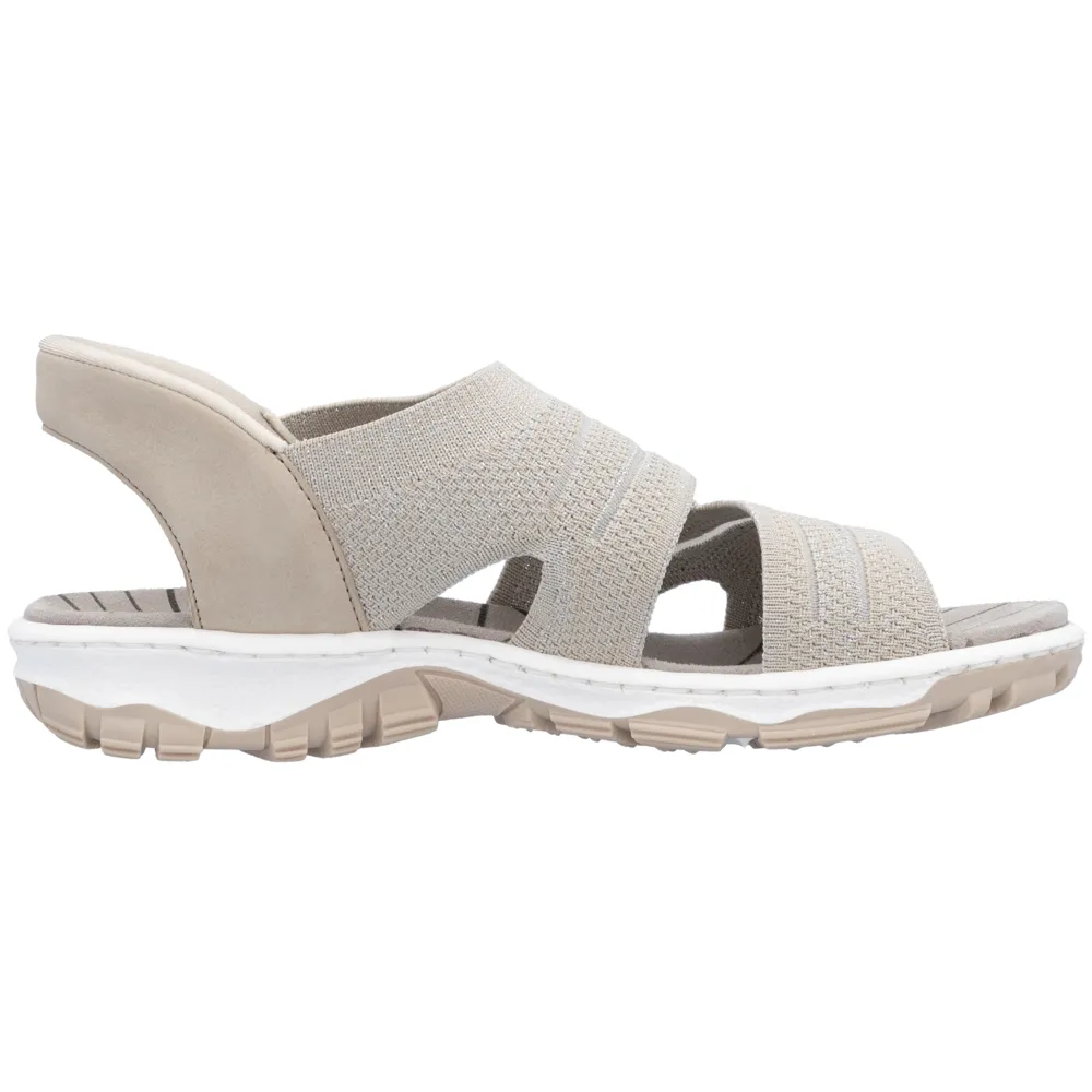 Rieker 68895-64 (Knitup) Stone Sandals