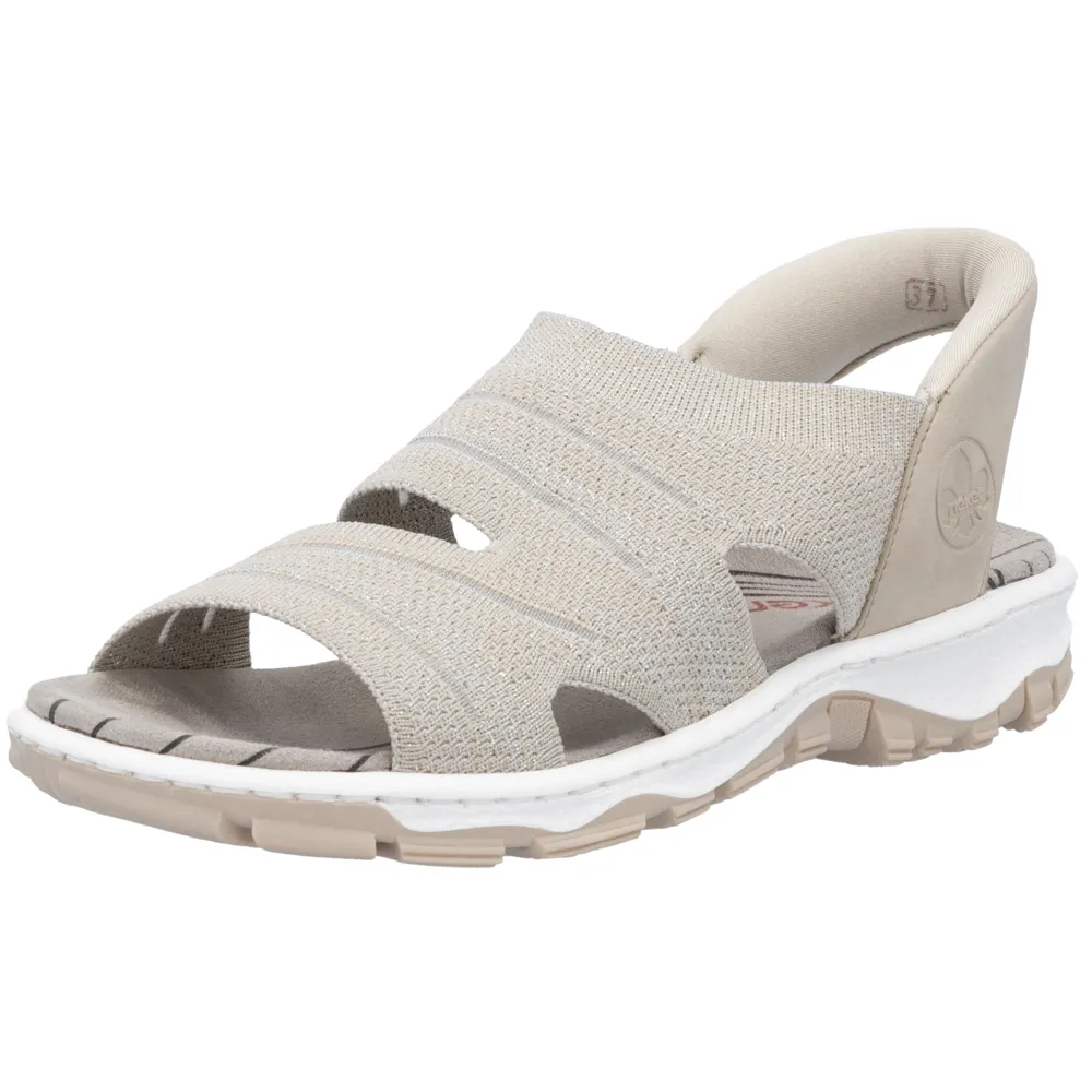 Rieker 68895-64 (Knitup) Stone Sandals