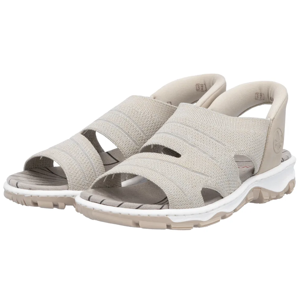 Rieker 68895-64 (Knitup) Stone Sandals