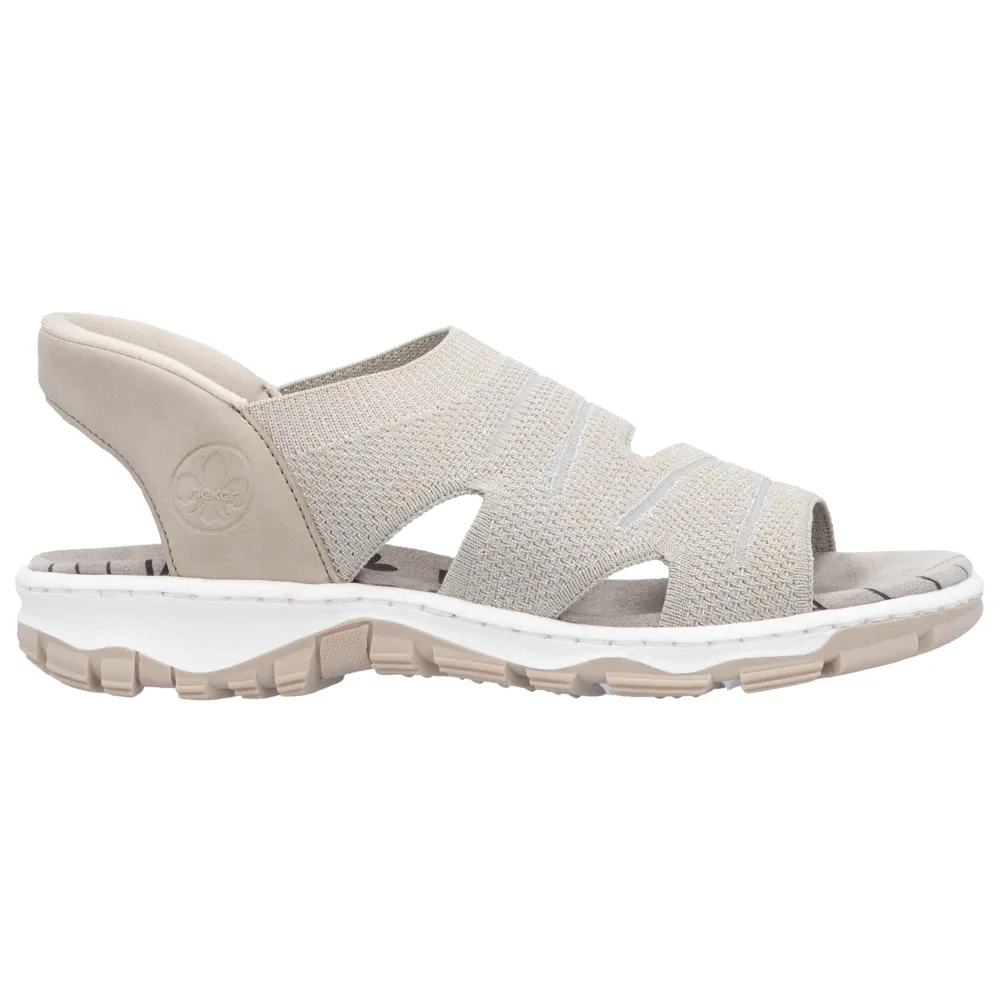 Rieker 68895-64 (Knitup) Stone Sandals