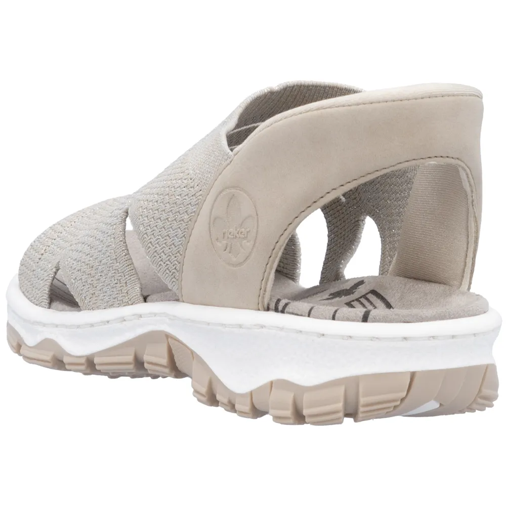 Rieker 68895-64 (Knitup) Stone Sandals