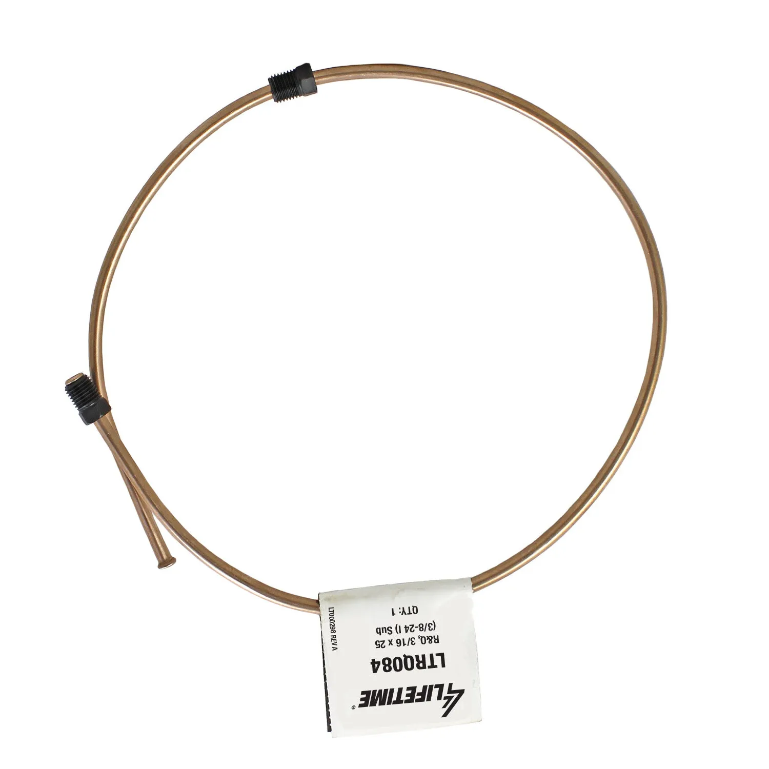 RightQuick 3/16" x 25" Copper Nickel Line (3/8-24 I) Flared with Fittings