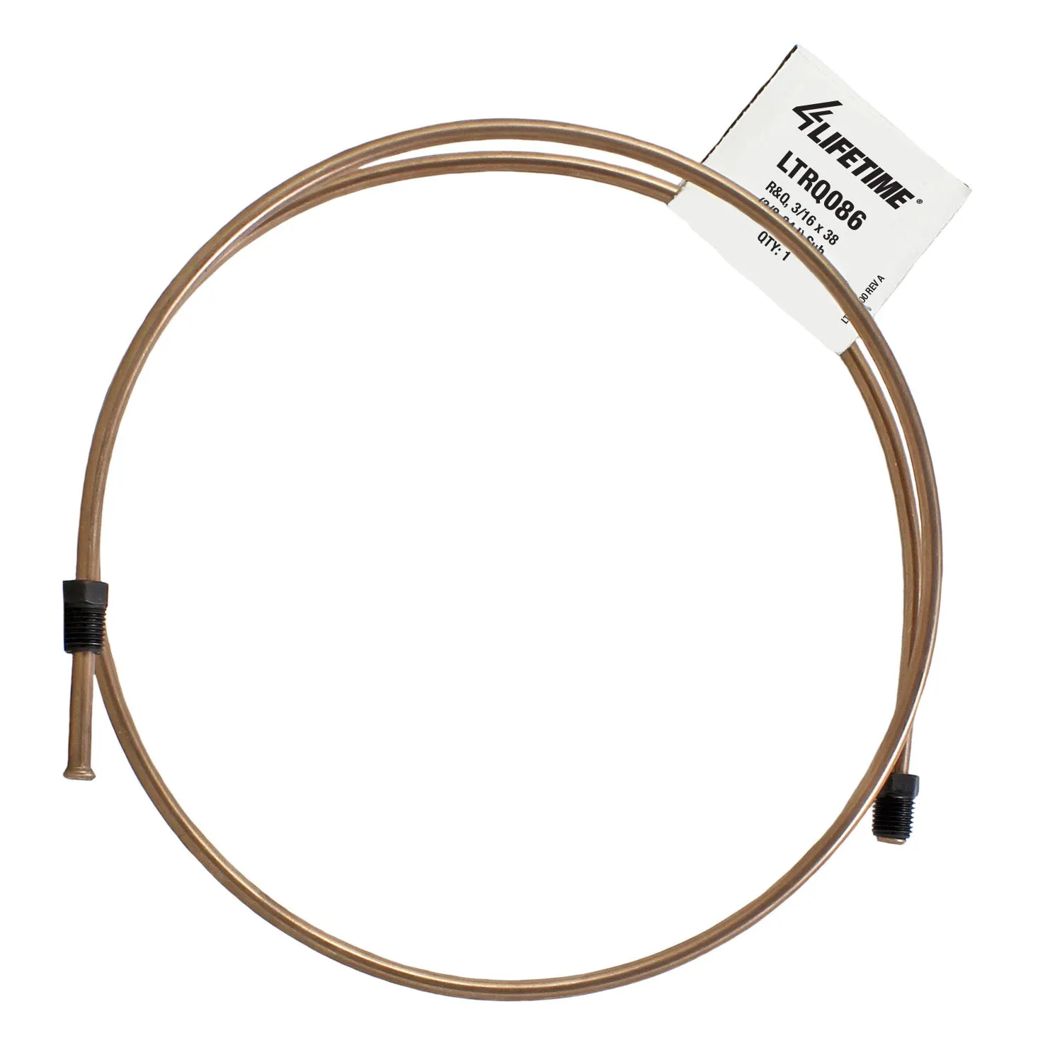 RightQuick 3/16" x 38" Copper Nickel Line (3/8-24 I) Flared with Fittings