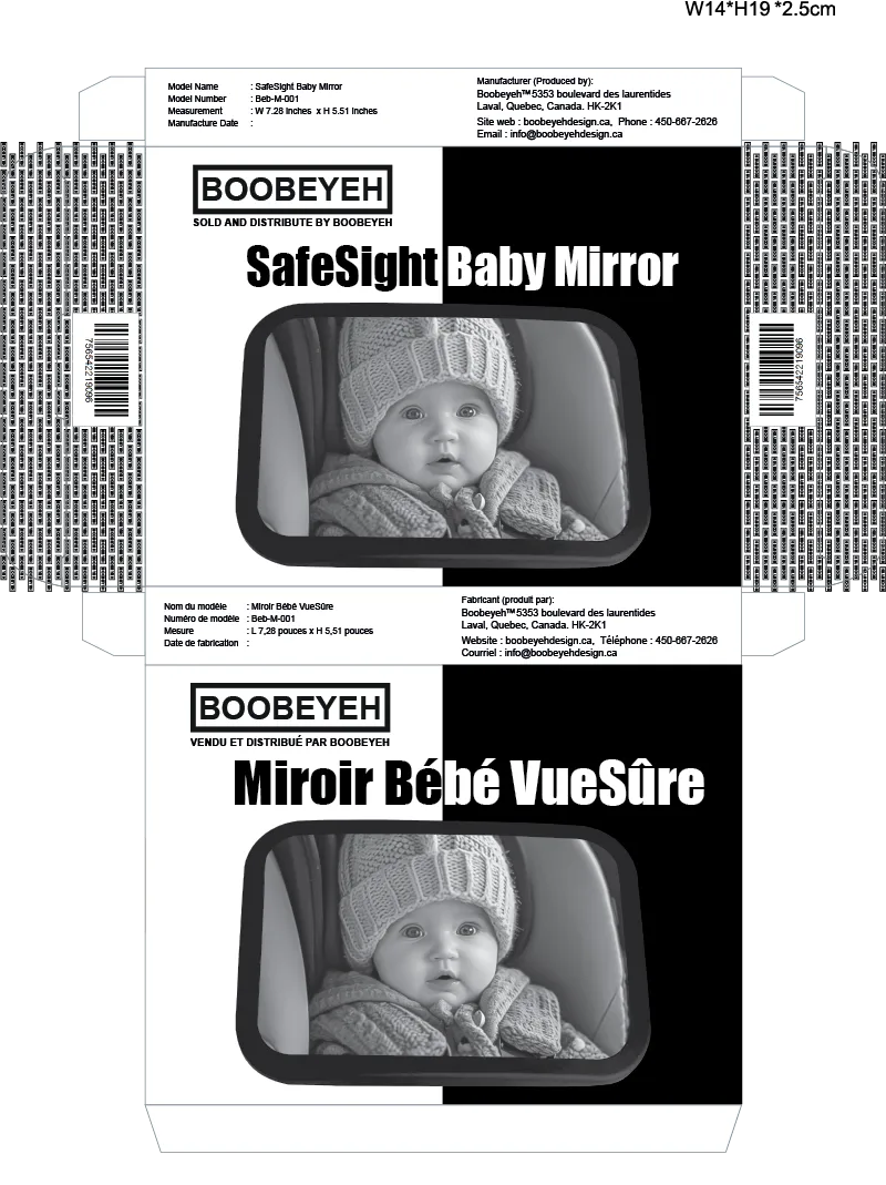 Safesight baby mirror – car safety mirror for easy monitoring